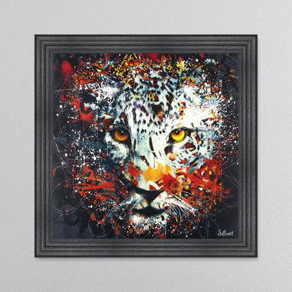 Colour Snow Leopard Framed Wall Art