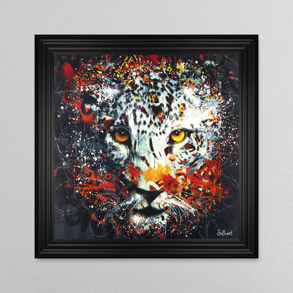 Colour Snow Leopard Framed Wall Art