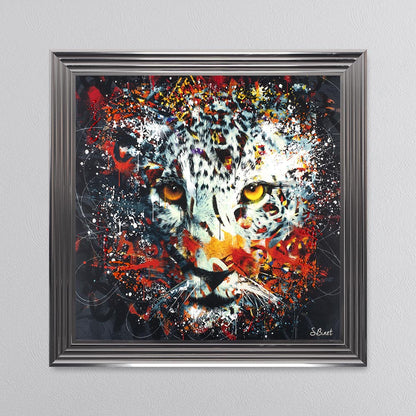 Colour Snow Leopard Framed Wall Art
