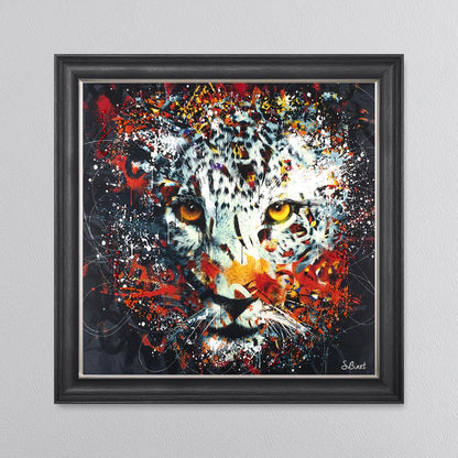 Colour Snow Leopard Framed Wall Art