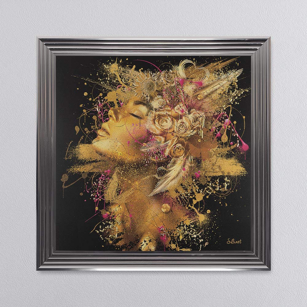 Golden Love Framed Wall Art