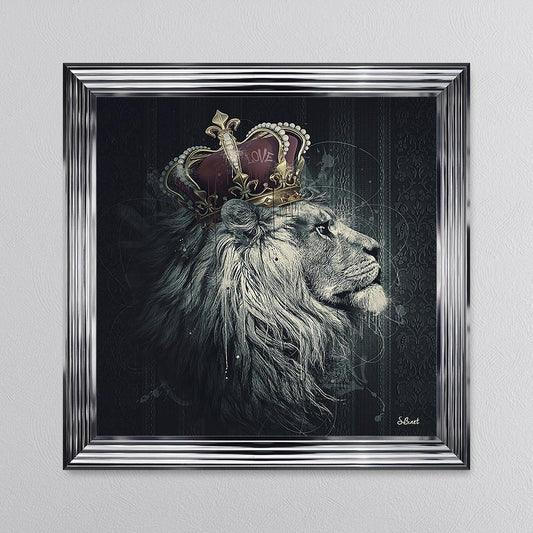 Lion Mafia King Framed Wall Art