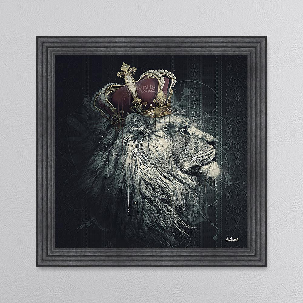 Lion Mafia King Framed Wall Art