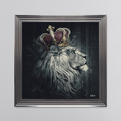 Lion Mafia King Framed Wall Art