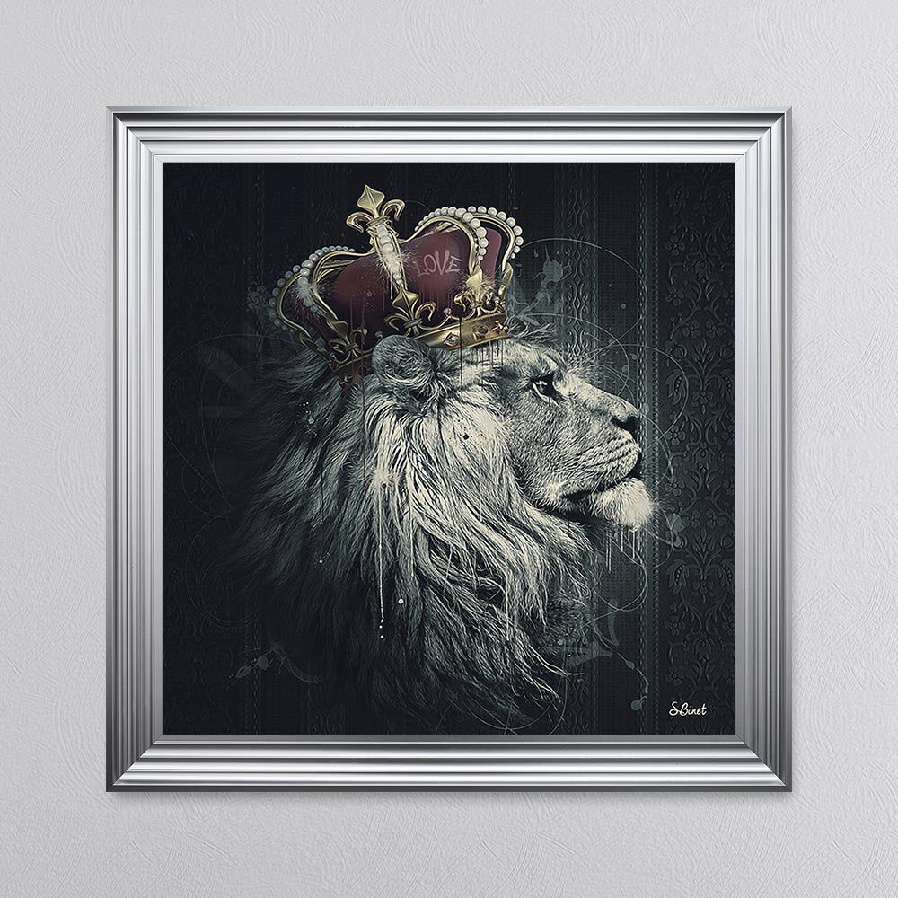 Lion Mafia King Framed Wall Art