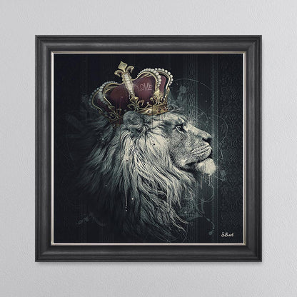 Lion Mafia King Framed Wall Art