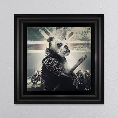 Union Jack Bulldog Framed Wall Art