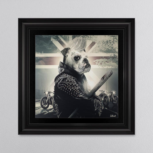 Union Jack Bulldog Framed Wall Art
