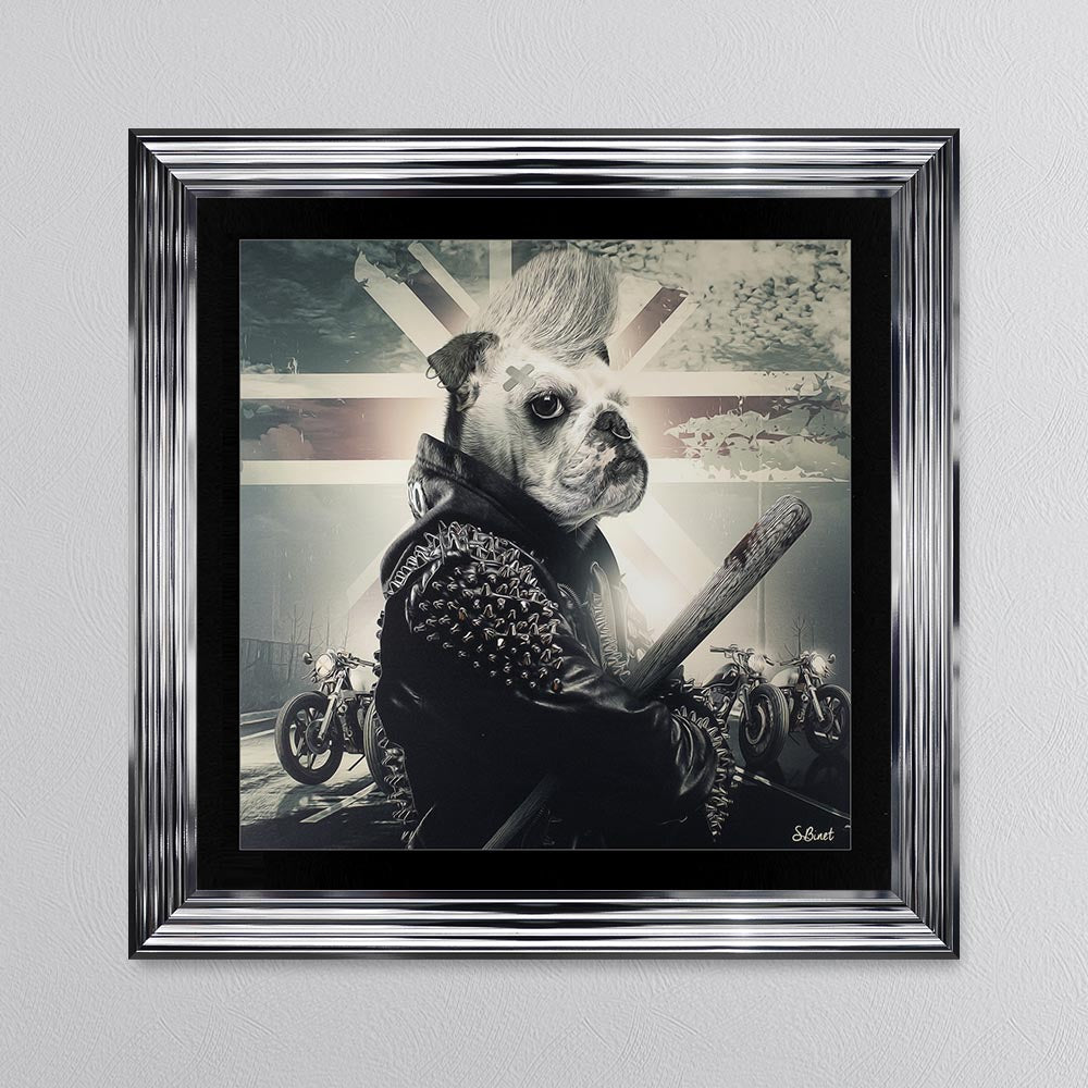 Union Jack Bulldog Framed Wall Art
