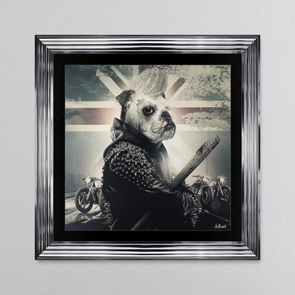 Union Jack Bulldog Framed Wall Art
