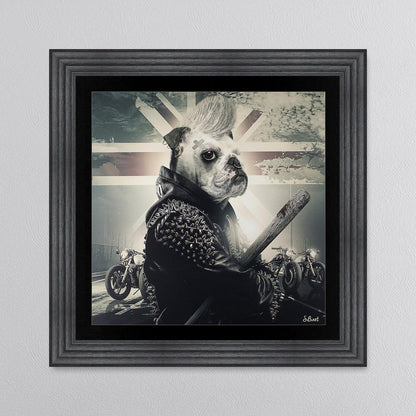 Union Jack Bulldog Framed Wall Art
