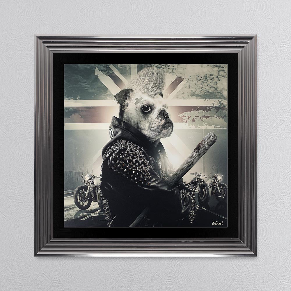 Union Jack Bulldog Framed Wall Art
