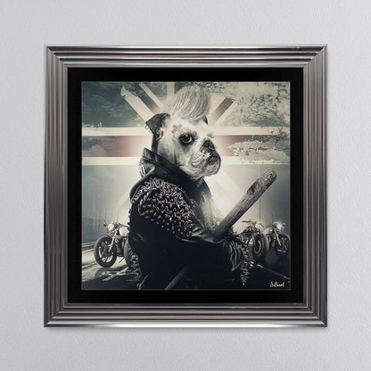 Union Jack Bulldog Framed Wall Art