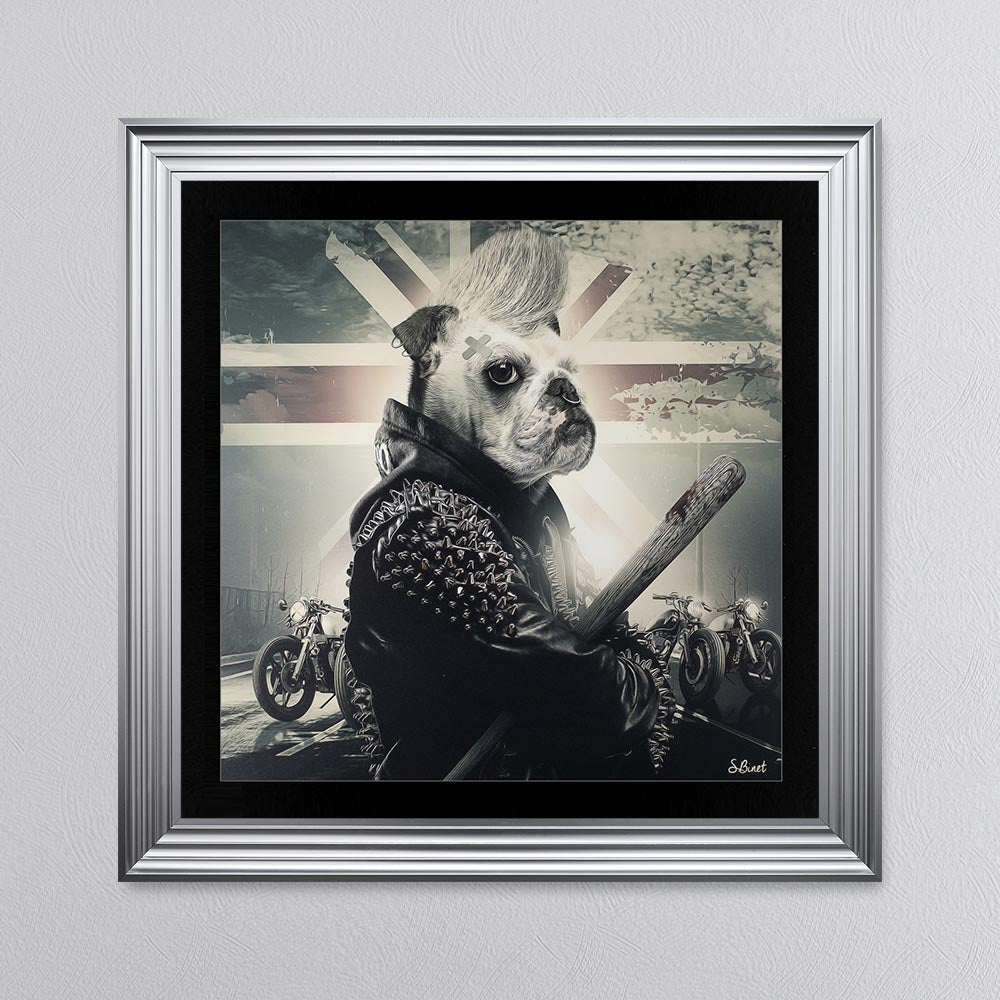 Union Jack Bulldog Framed Wall Art