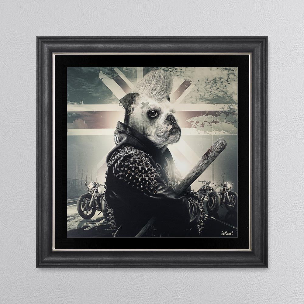 Union Jack Bulldog Framed Wall Art