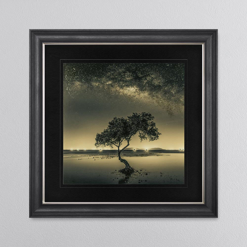 Sea Tree with Black Mount Framed Wall Art