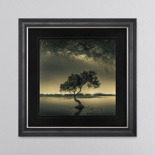 Sea Tree with Black Mount Framed Wall Art