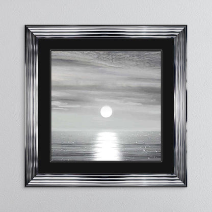 Sunlit Horizon with Black Mount Framed Wall Art
