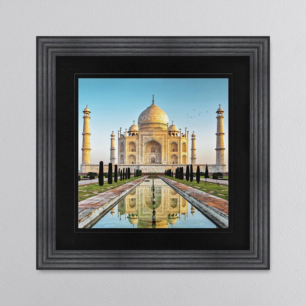 Taj Mahal with Black Mount Framed Wall Art