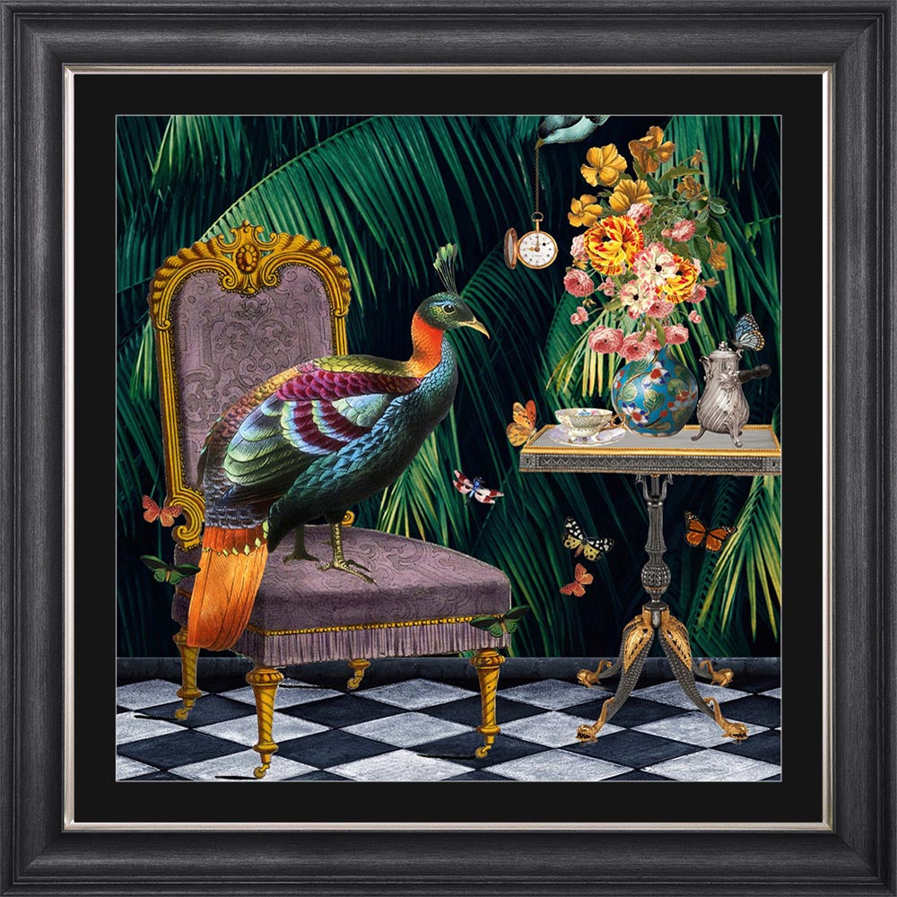 Tea Time with Black Mount Framed Wall Art