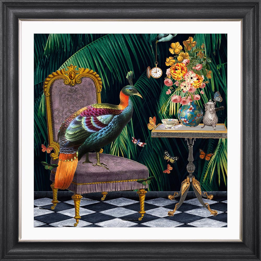 Tea Time with White Mount Framed Wall Art