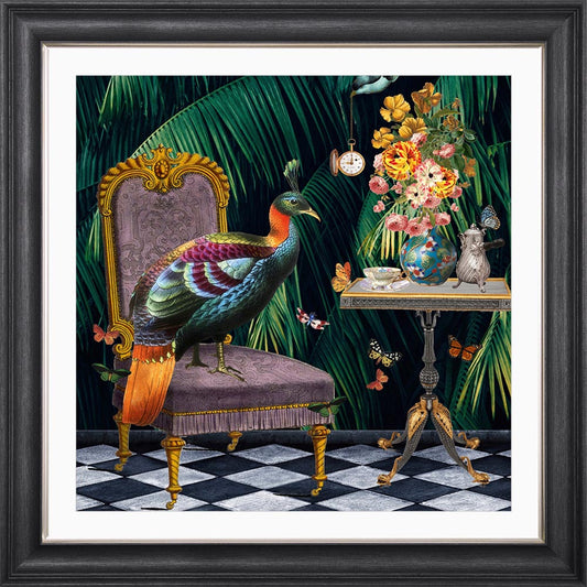 Tea Time with White Mount Framed Wall Art