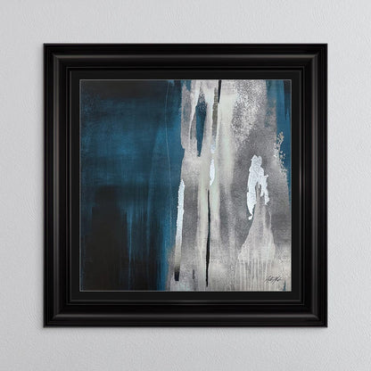 Teal Abstract No. 1 with Black Mount Framed Wall Art
