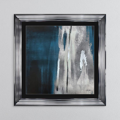 Teal Abstract No. 1 with Black Mount Framed Wall Art