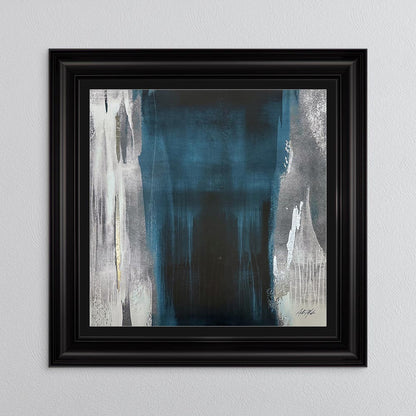 Teal Abstract No. 2 with Black Mount Framed Wall Art