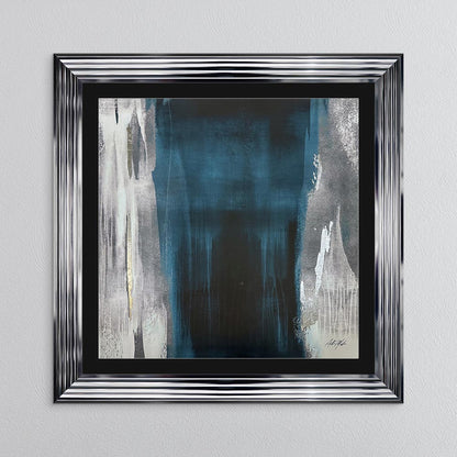 Teal Abstract No. 2 with Black Mount Framed Wall Art
