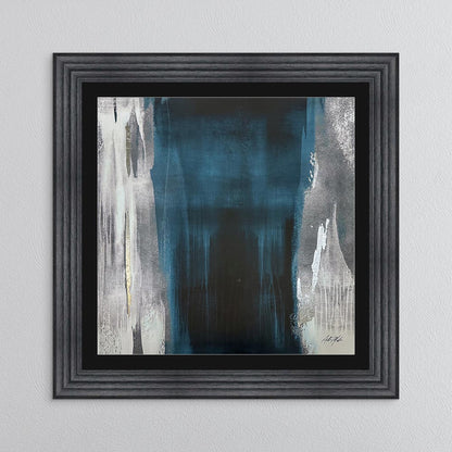 Teal Abstract No. 2 with Black Mount Framed Wall Art