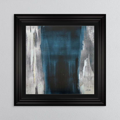 Teal Abstract No. 2 with Black Mount Framed Wall Art
