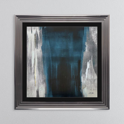 Teal Abstract No. 2 with Black Mount Framed Wall Art