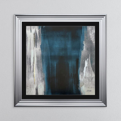 Teal Abstract No. 2 with Black Mount Framed Wall Art