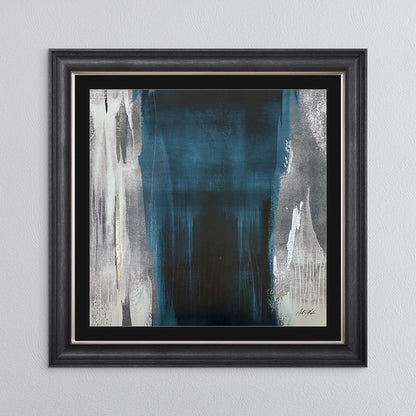 Teal Abstract No. 2 with Black Mount Framed Wall Art