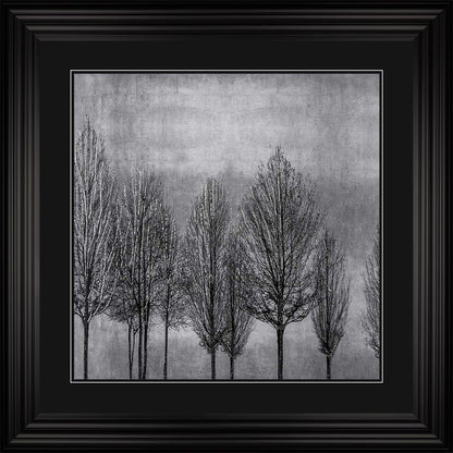 Trees On Silver 1 with Black Mount Framed Wall Art