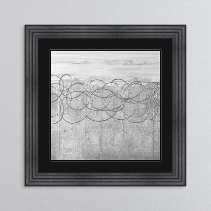White On Silver Storm (Black Mount) with Black Mount Framed Wall Art