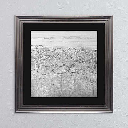 White On Silver Storm (Black Mount) with Black Mount Framed Wall Art