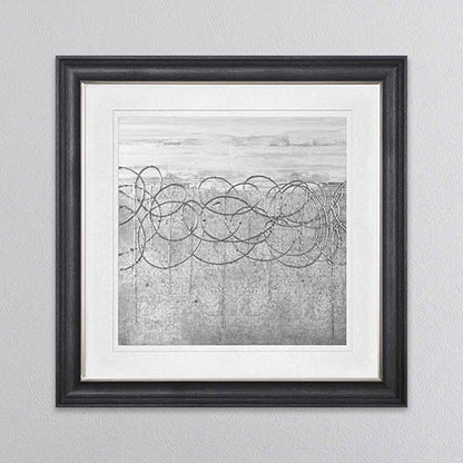 White On Silver Storm with White Mount Framed Wall Art