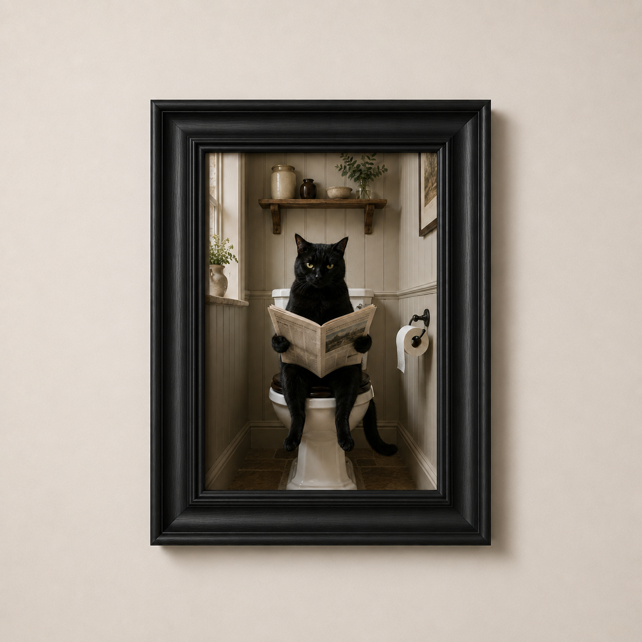 OFFER - Cat on the Carsey - Set of 12 Framed Wall Art