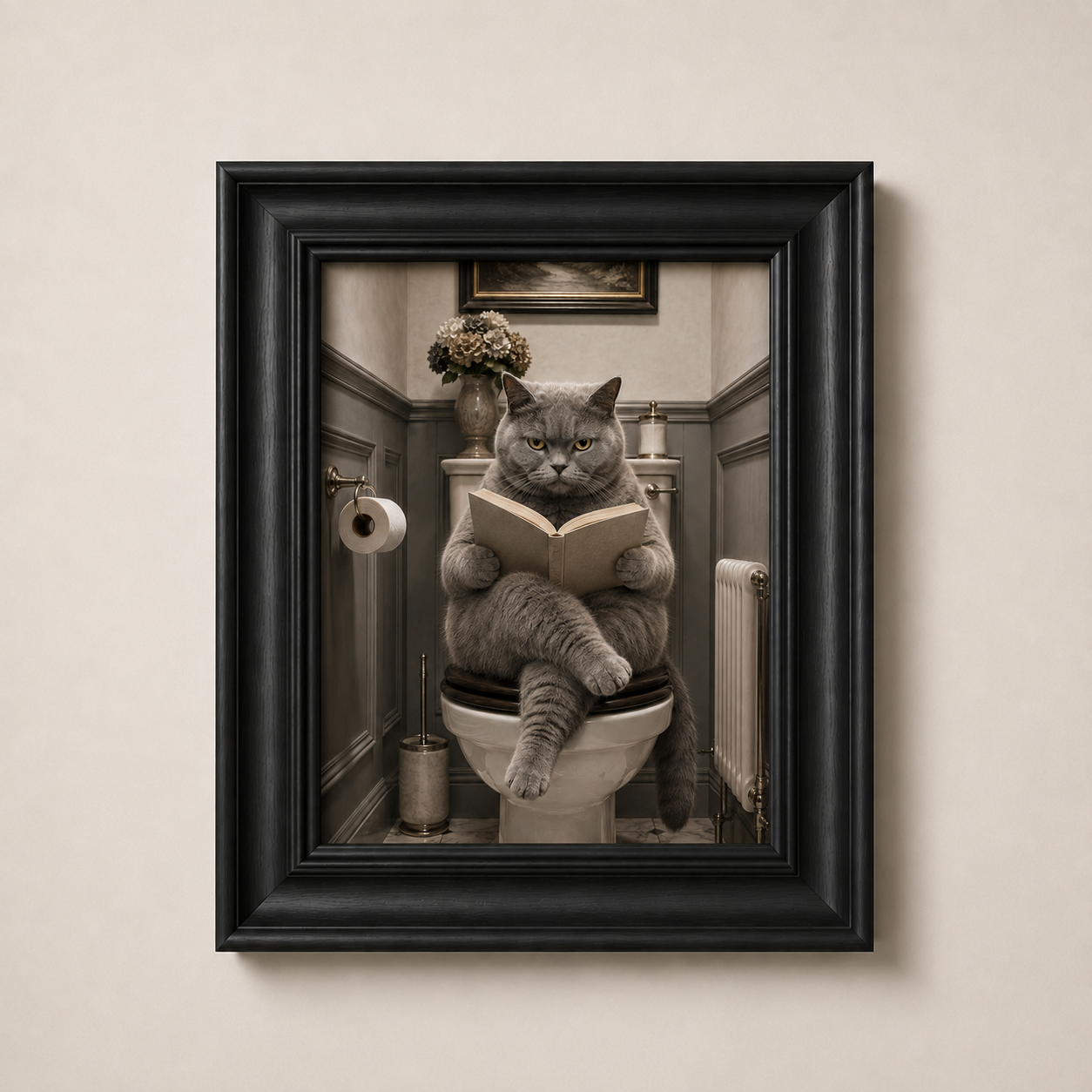 OFFER - Cat on the Carsey - Set of 12 Framed Wall Art