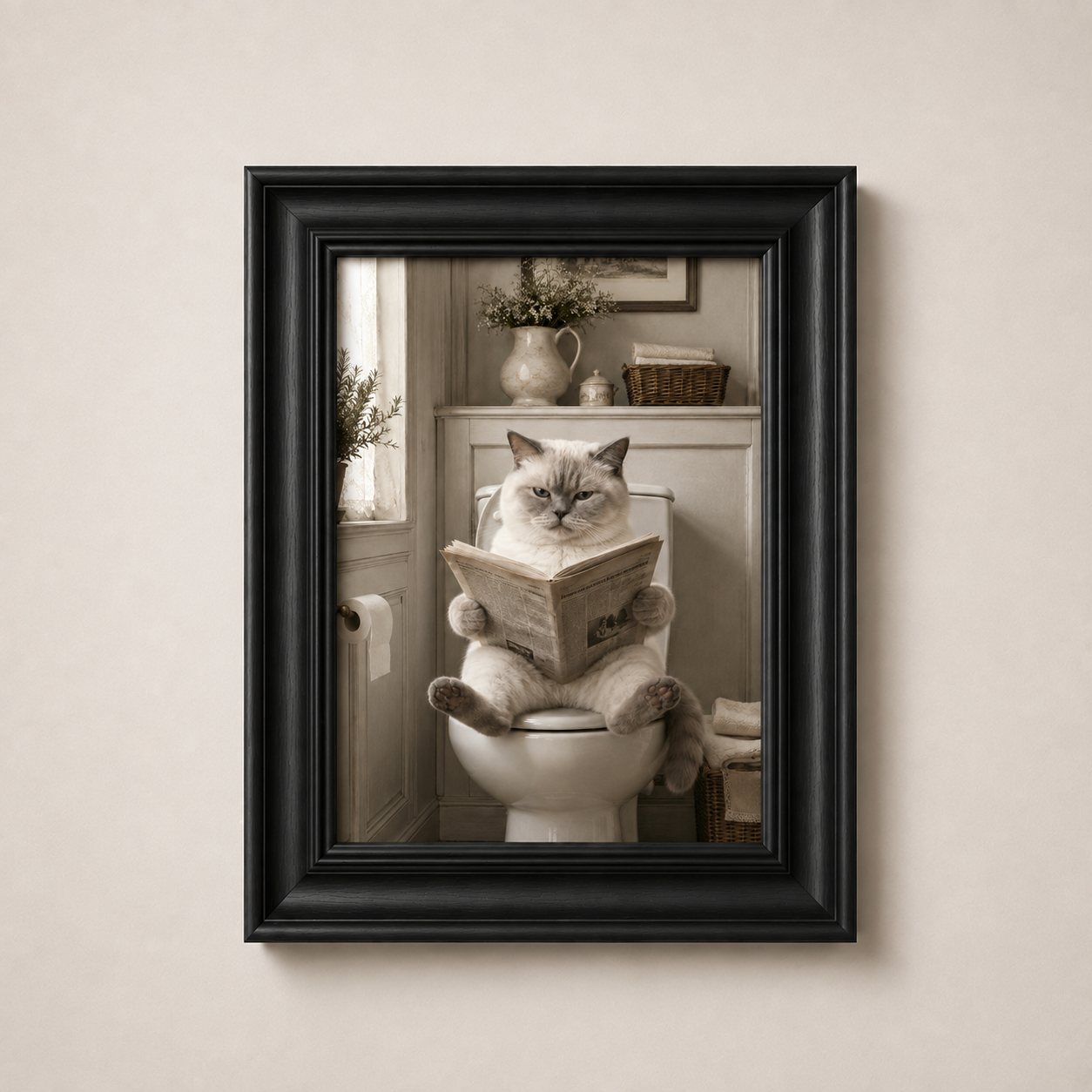 OFFER - Cat on the Carsey - Set of 12 Framed Wall Art