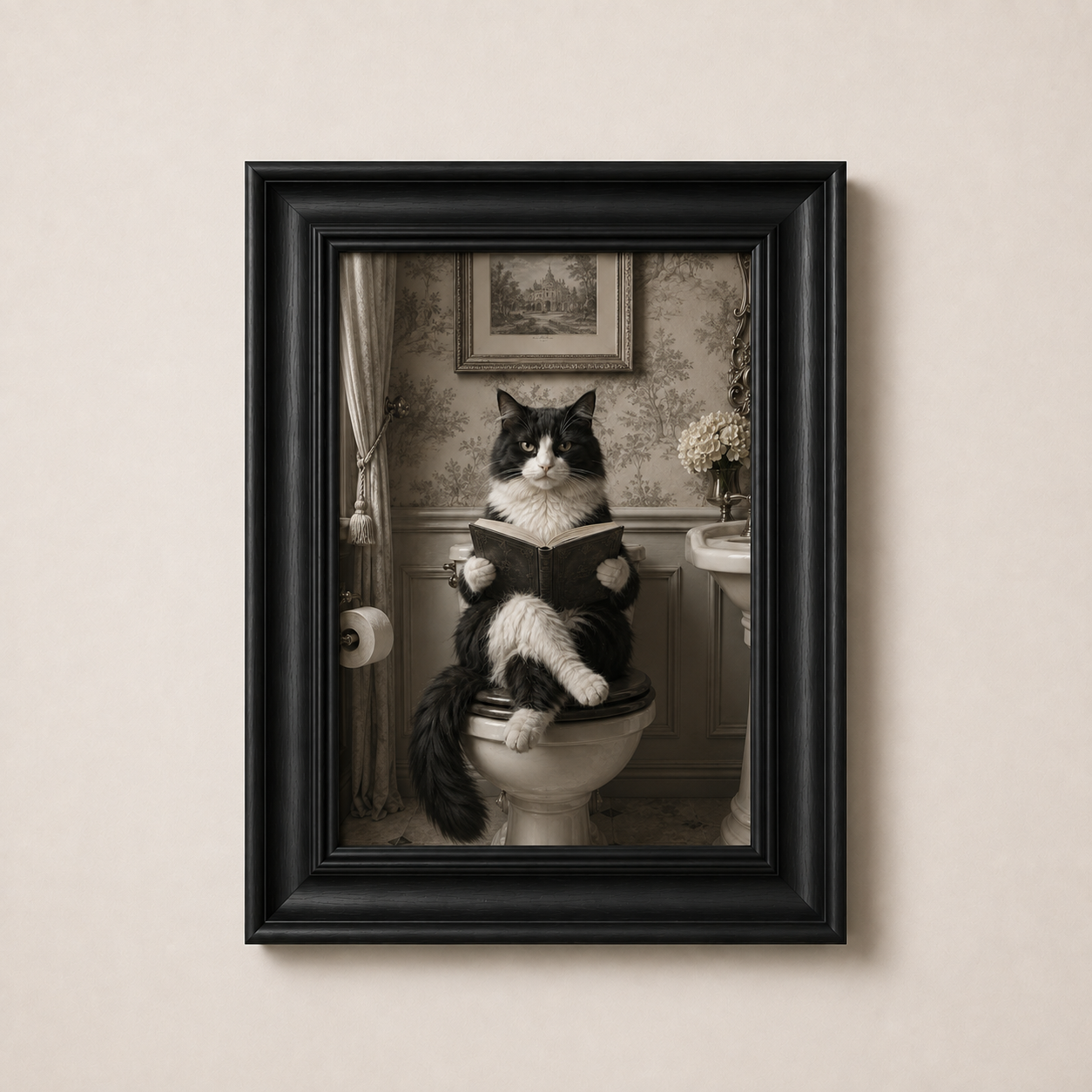 OFFER - Cat on the Carsey - Set of 12 Framed Wall Art
