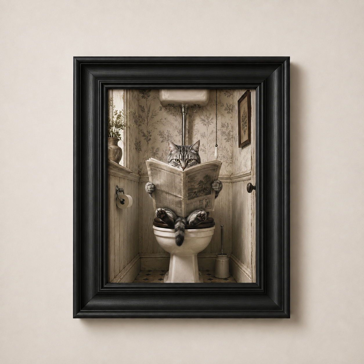 OFFER - Cat on the Carsey - Set of 12 Framed Wall Art