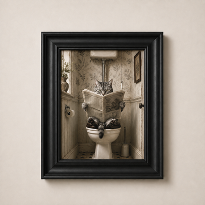 OFFER - Cat on the Carsey - Set of 12 Framed Wall Art