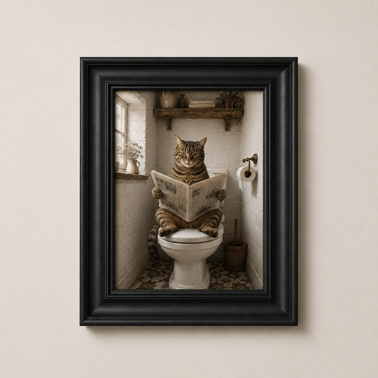 OFFER - Cat on the Carsey - Set of 12 Framed Wall Art