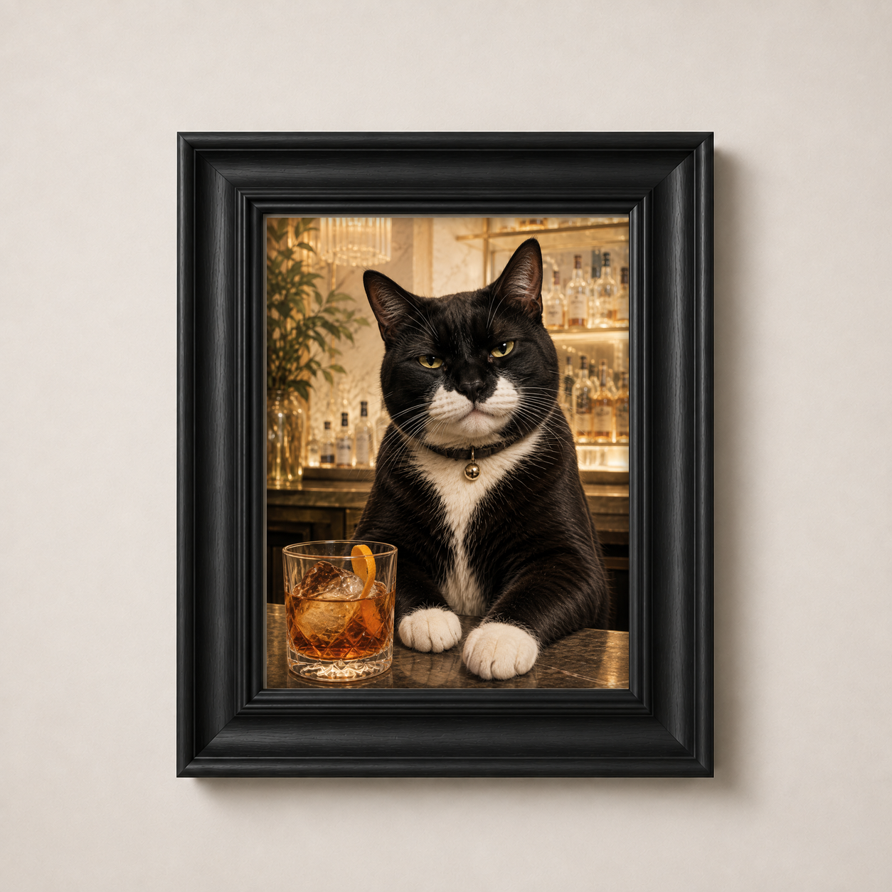 OFFER - Cocktail Cats - Set of 9 Framed Wall Art