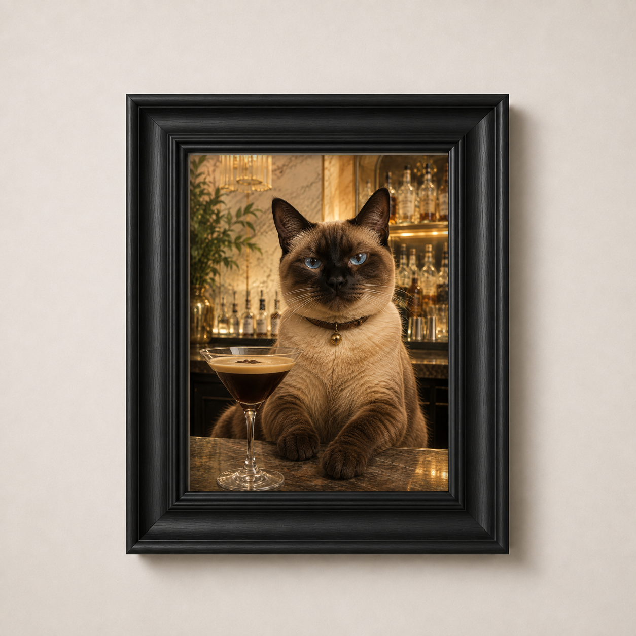 OFFER - Cocktail Cats - Set of 9 Framed Wall Art