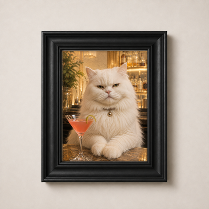 OFFER - Cocktail Cats - Set of 9 Framed Wall Art