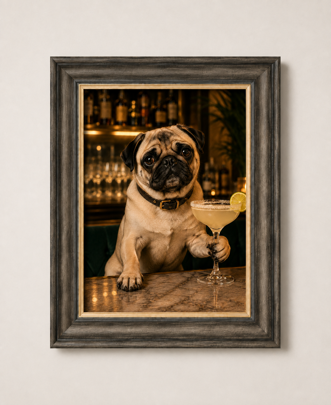 OFFER - Cocktail Dogs - Set of 12 Framed Wall Art